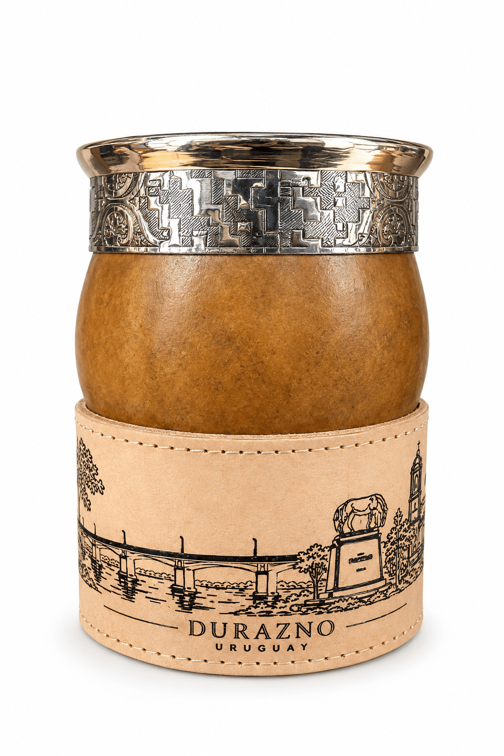 Foto de Mate Criollo Vaqueta Personalizada Durazno