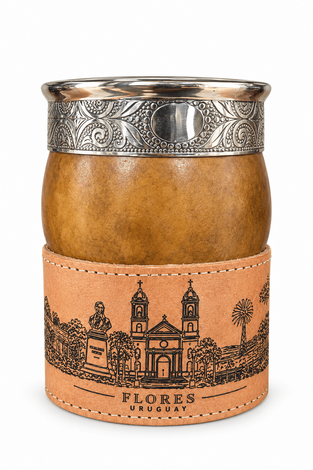 Foto de Mate Criollo Vaqueta Personalizada Flores