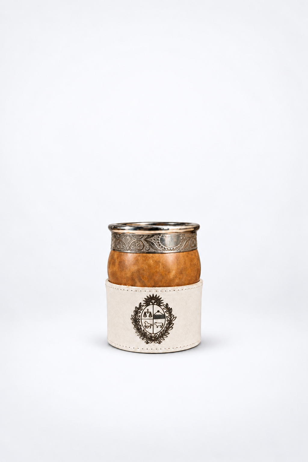 Foto de Mate Criollo Vaqueta Personalizada Escudo de Uruguay